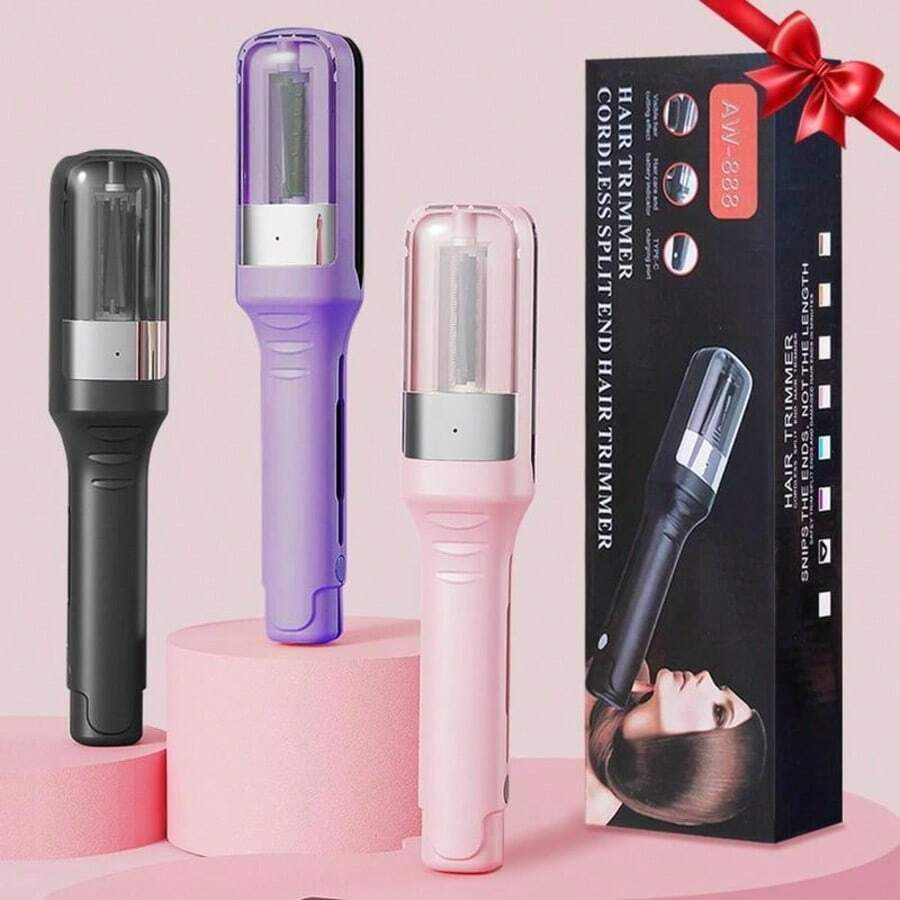 Wishora Premium AW-888 2-in-1 Split End Hair Trimmer | Professional Automatic Hair Clipper | Wireless Rechargeable Split End Remover for Damaged, Dry & Brittle Hair | Portable Hair Repair Tool for Women | Hair Straightener