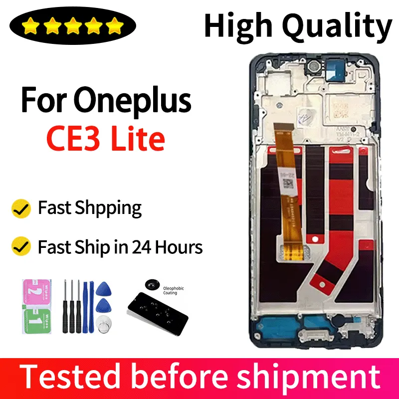 HOT 6.72| IPS LCD For OnePlus Nord CE 3 Lite CPH2467 Display Touch Screen Digitizer For 1+ Nord CE 3 Lite CPH2465 LCD With Frame