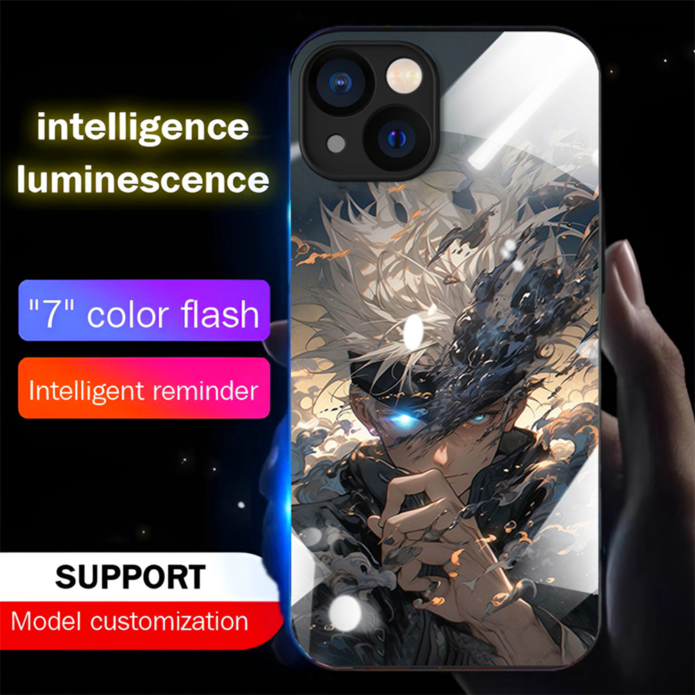 2024 Hot Seller Comics Role Sound Music Control Led Light Phone Case For Samsung S24 S23 S22 S21 S20 FE Note 10 20 Plus Ultra