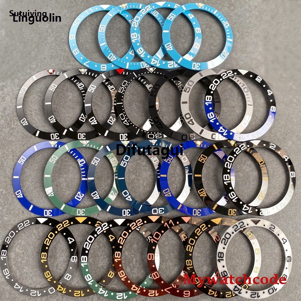 38mm X 30.6mm Watch Bezel Insert Ceramic Mods Replacement Fit For 40mm Automatic GMT SUB SKX 007 Repair Accessories Case Ring