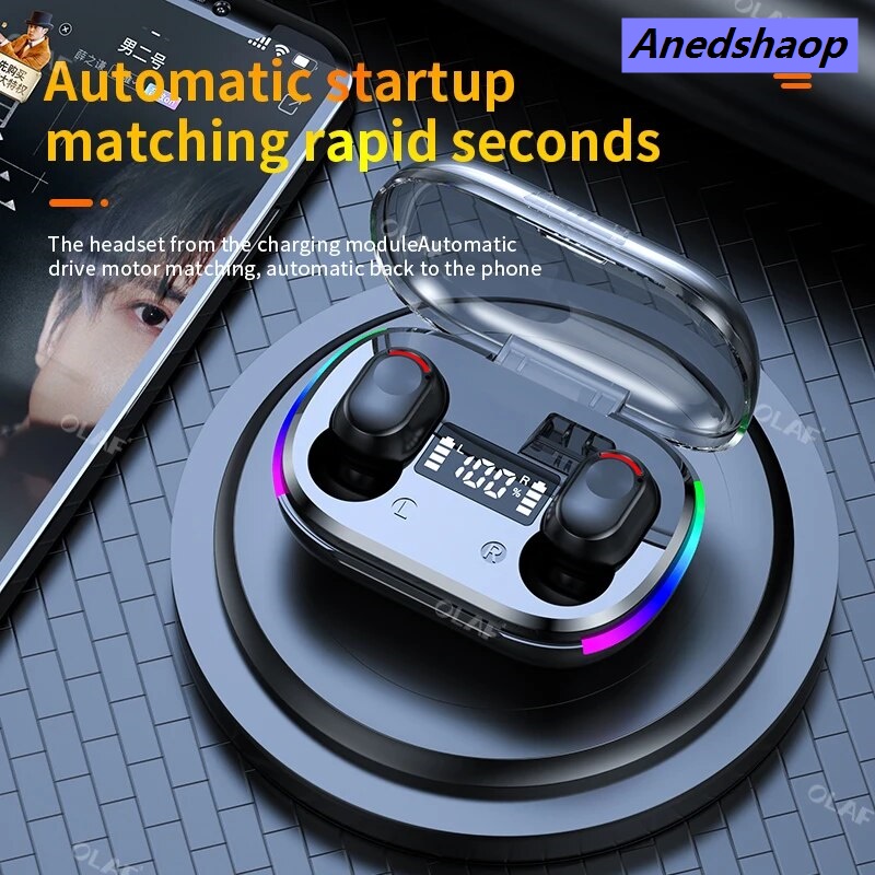 NEW Anedshaop Original A6S TWS Headset Wireless Earphones Bluetooth Headphones Original Sport Stereo Fone Bluetooth Earbuds for Xiaomi Huawei iPhone