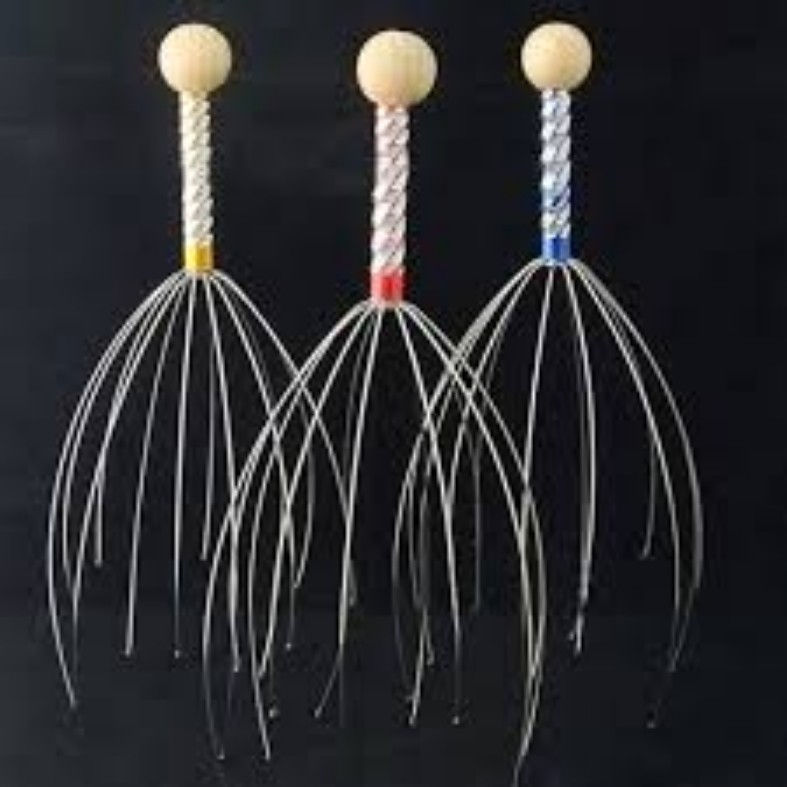 Octopus Shape Head Scalp Massager Stainless Steel Stress Relief Brain Relax Tool