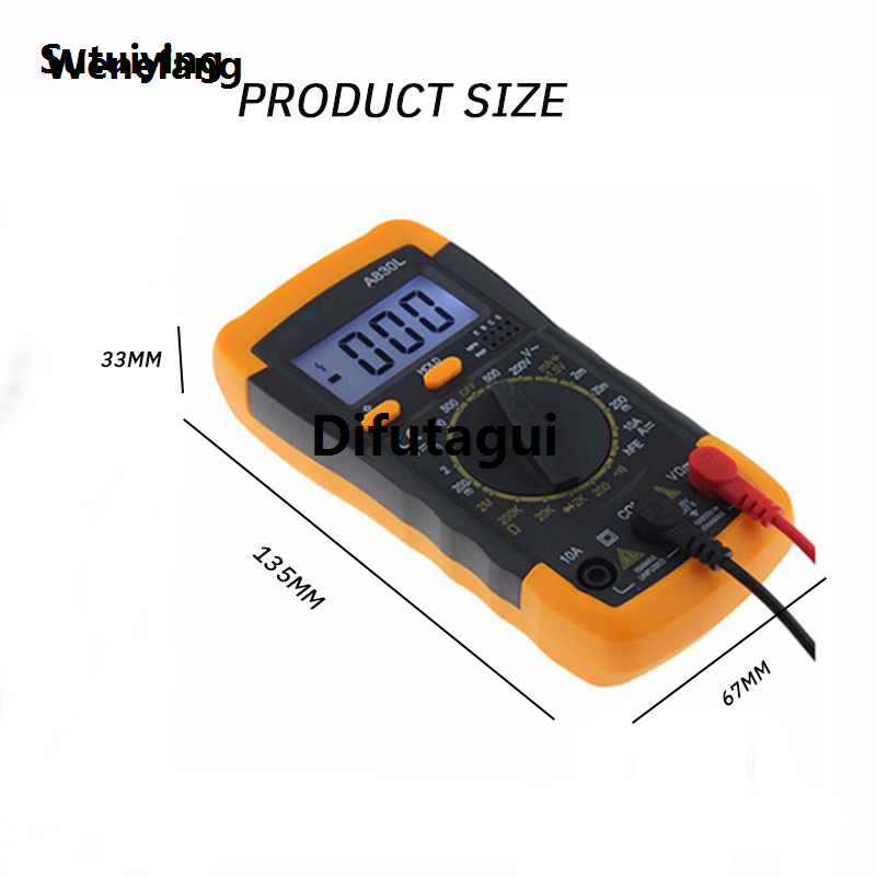 Wenefang Sutuiying A830L Multimeter Handheld High Precision Multifunction Portable Portable Digital Original Multimeter Ammeter Voltmeter Measuring Table Combination