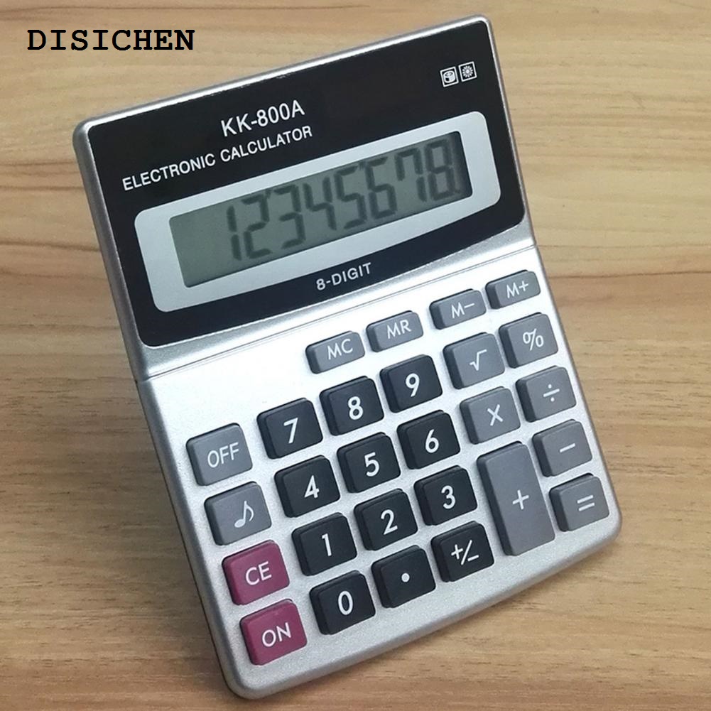 DISICHEN 2025 New KK-800A 8 Digits Electronic Calculator LCD Display Office School Desktop Calculadoras Portable Financial Accounting Calculator