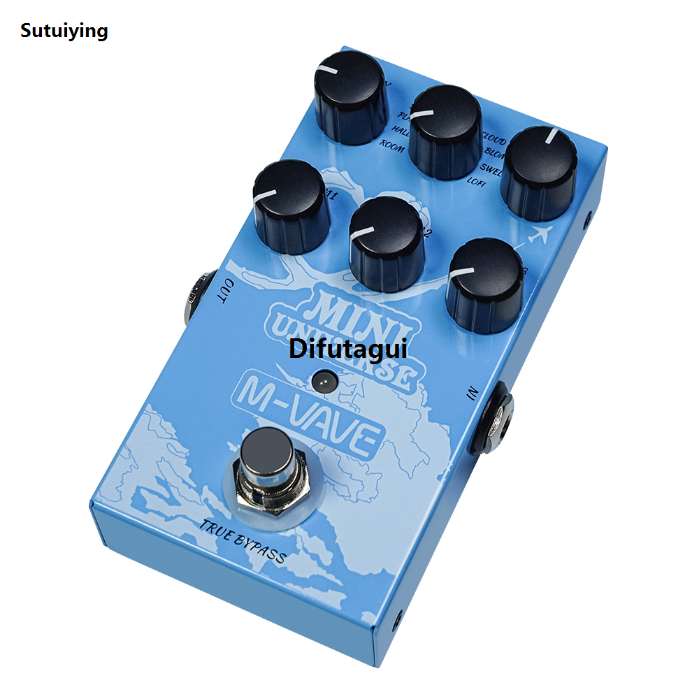 Sutuiying M-VAVE Mini Universe Digital Reverb Guitar Pedal 9 Reverb Effects High Quality Room/Shimmer/Lofi/Spring Reveb Effect Pedal Guitar Accessories
