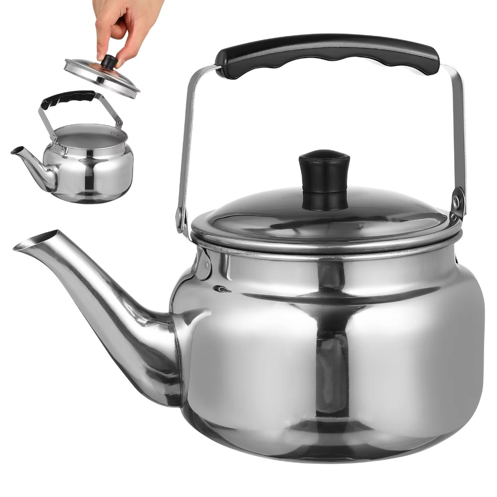 Durable 0.8-2L Teapot Water Kettle Universal Portable Gas Induction Cooker Kettle Stainless Steel Coffee Pot Outdoor Camping