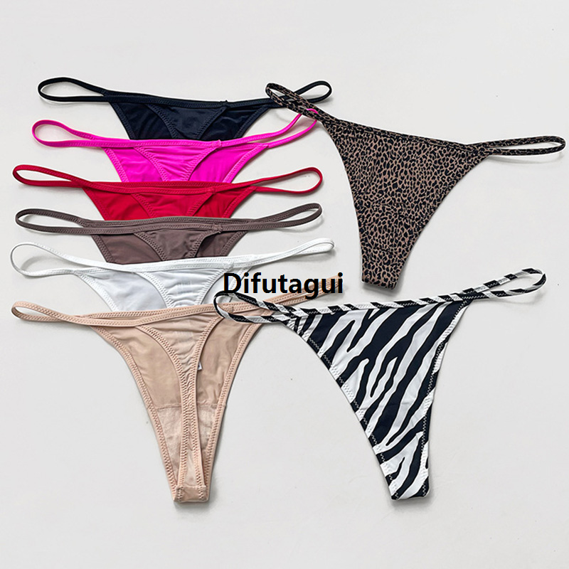 Difutagui Profesional -S Lingerie Slik Leopard print low rise girls G line ladies 【2025 Version】 panties shorts thong IceT back seamless ladies lingerie size XL