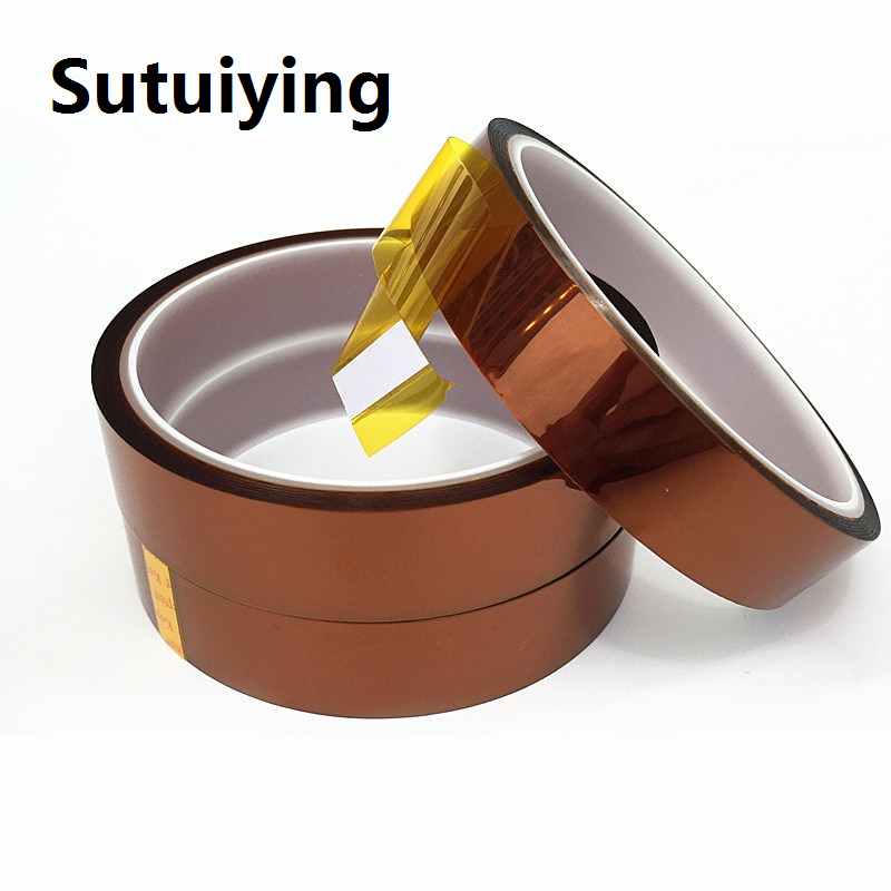 Sutuiying Tape 1PC Professional 30M Heat Resistant High Temperature High Insulation Electronics Industry Welding Polyimide Kapton Tape 11 Sizes