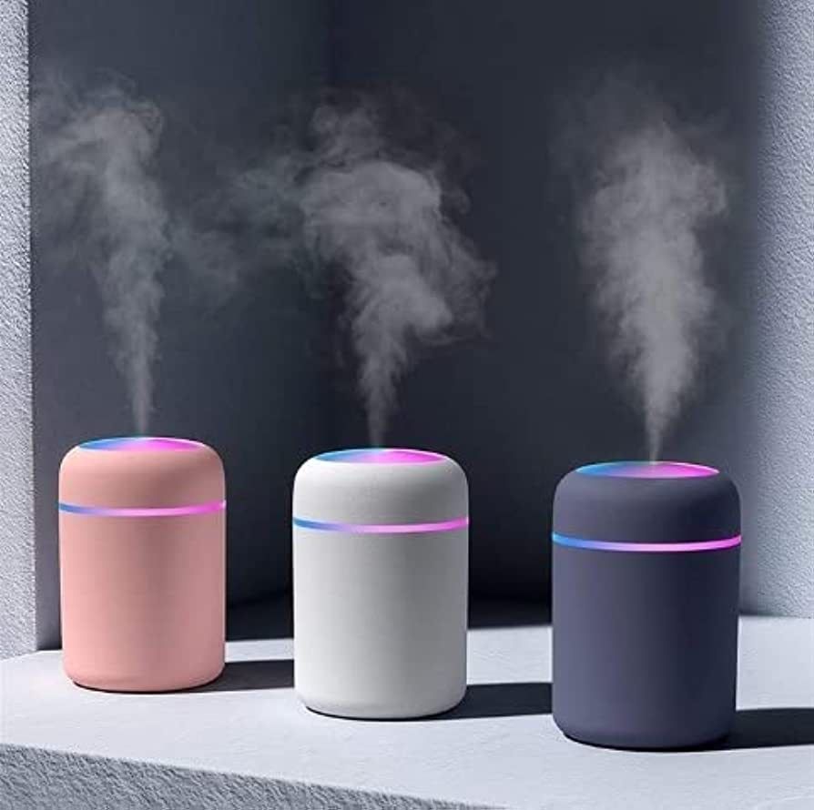 USB Operated Cool Mist Humidifier Diffuser with 7 Color Lights Air Humidifer for Room Office Car (280 ML)