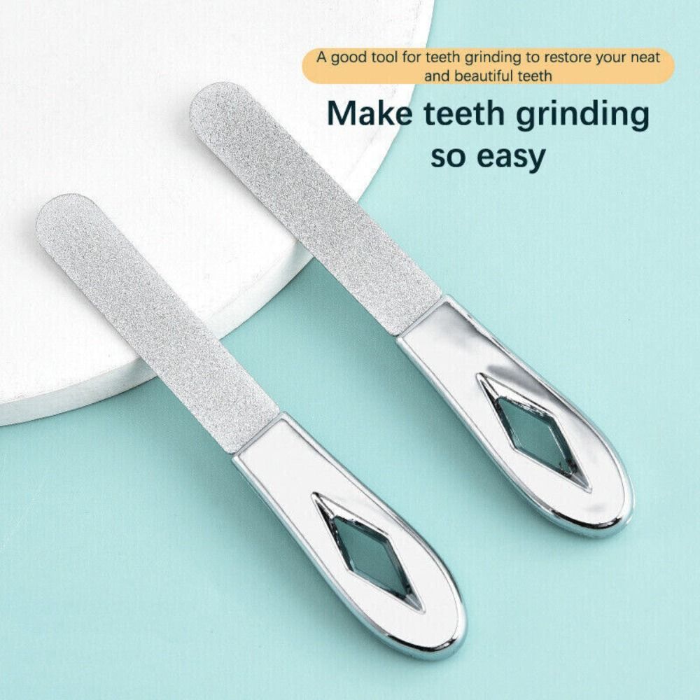 Useful Stainless Steel Teeth File Tooth Grinding Tools Grinding Rod Buffer Grinding Dental Correction Tools Frosted Surface Tooth Alignment Stick