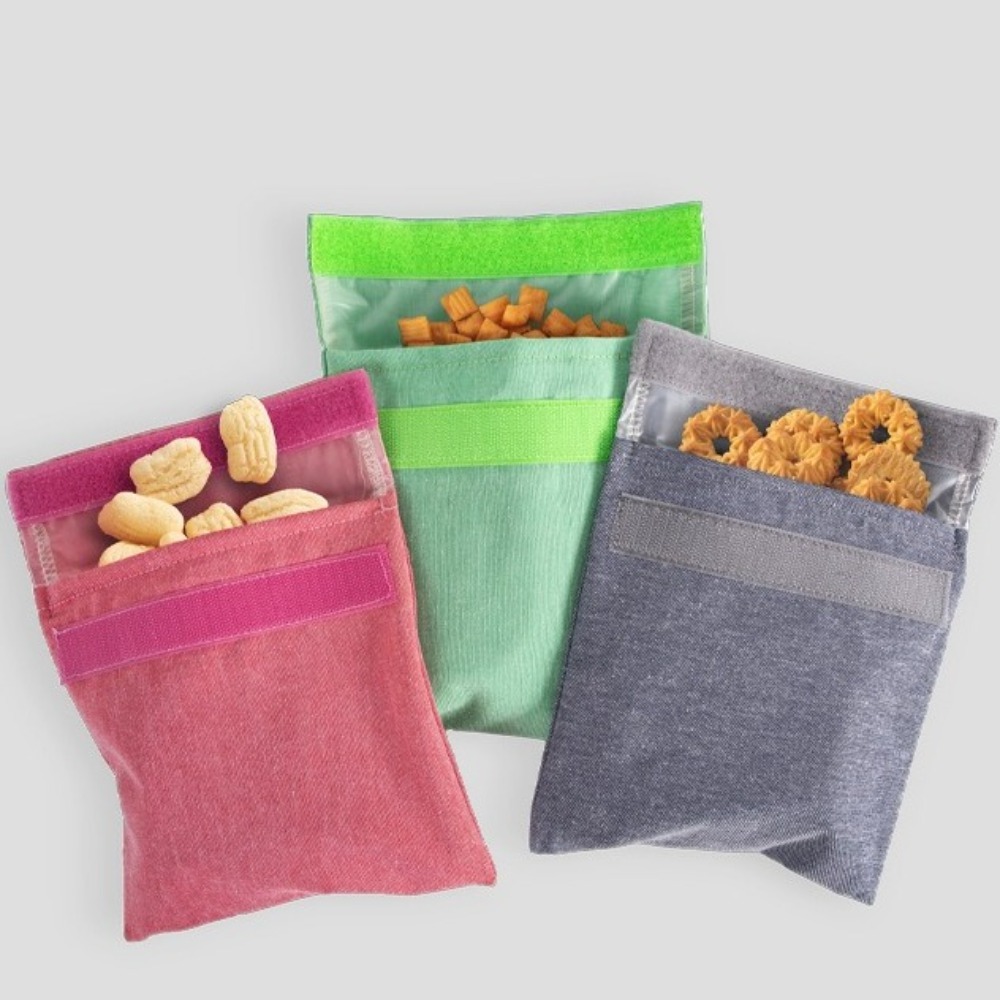 Portable Insulated Snack Bag TPU Reusable Compact Snacks Bags Eco Washable Sandwich Bags for Men Women