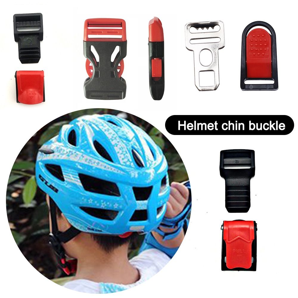 Portable Plastic Motorcycle Helmet Lock Buckle Adjustable Quick Release Bicycle Helmets Buckle Helmet Fixing Buckles Motorcycle Accessories