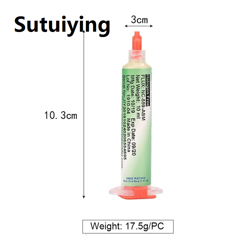 Sutuiying solder paste AMTECH NC-559-ASM 10cc Flux No Clean Flux for Soldering SMD BGA Reballing Soldering Welding Flux Solder Pastehand tools