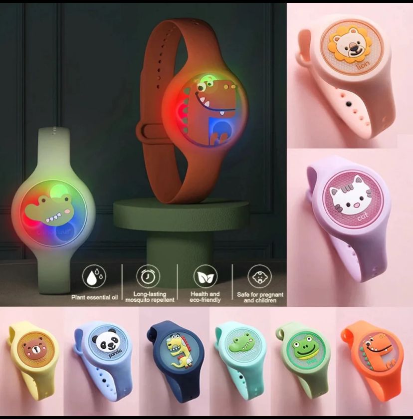 Kids Mosquito Repellent Watch With LED Lights, Lightweight