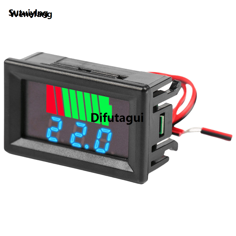 Difutagui Wenefang Sutuiying Portable Battery Capacity Indicator Compact Size Lithium Fashion Portable Battery Luxury Level Tester Digital Display Battery Voltage Meter