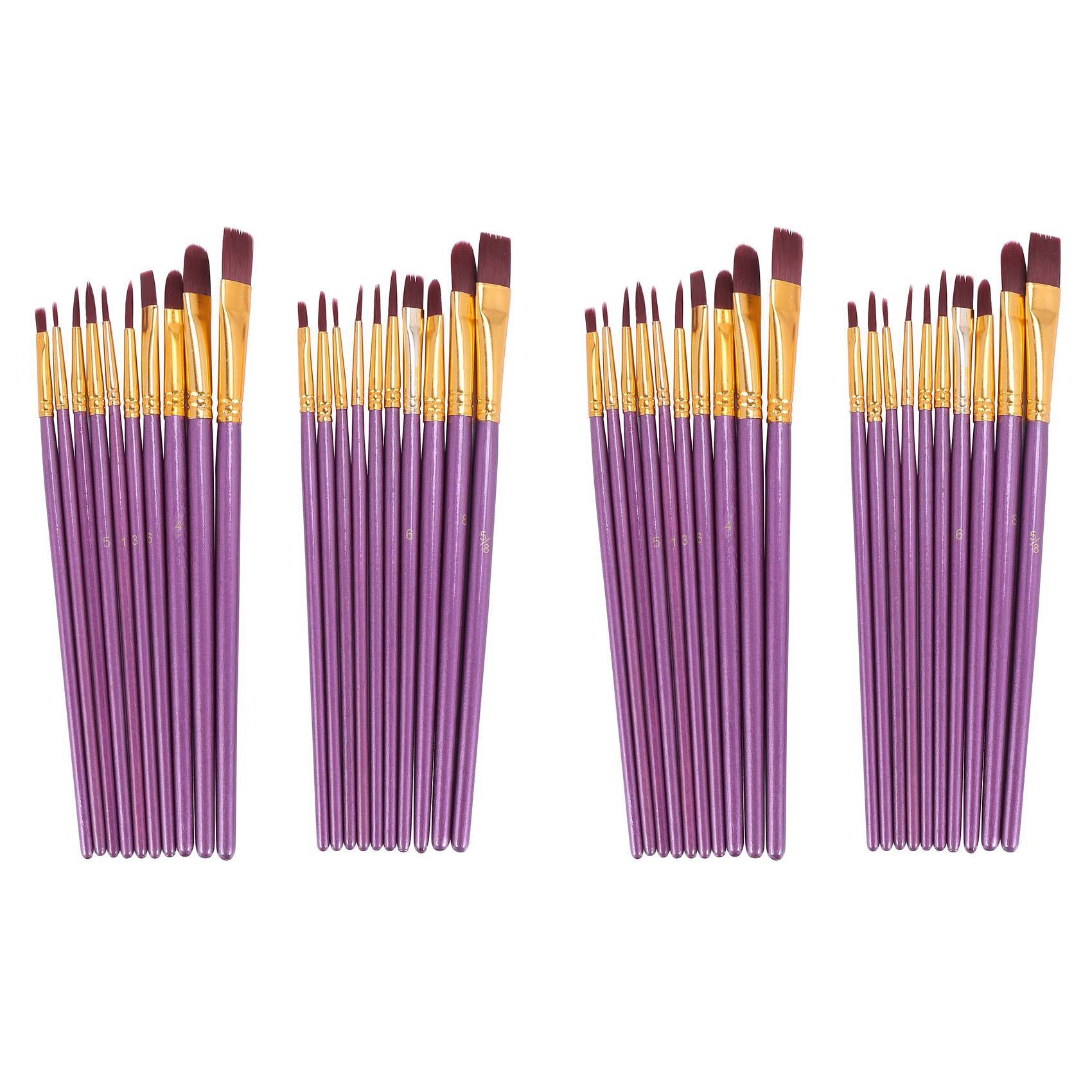 JINMY 40Pcs Paint Brush Set Artist Paint Brushes for Watercolor, Oil Paintings Canvas, Ceramic, Clay, Wood & Models