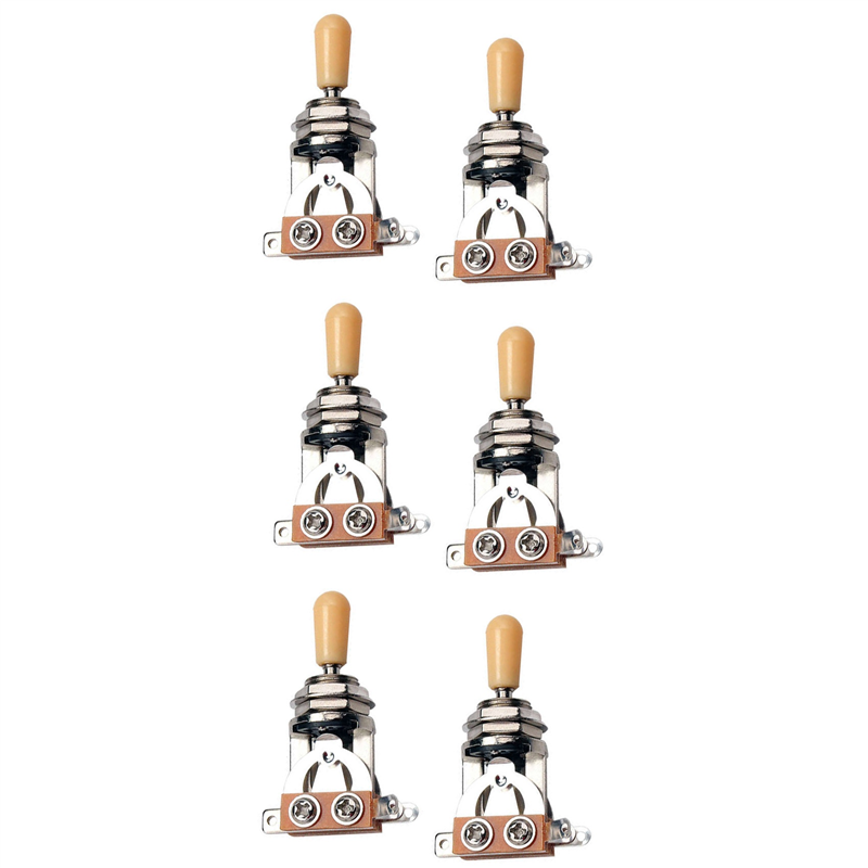 FORIDE Metric 3 Way Short Straight Guitar Pickup Selector Toggle Switch Knob for Electric Guitar Parts(6 Pcs)