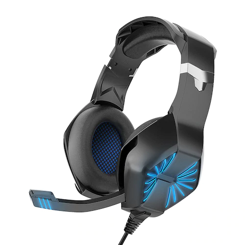 Gaming Headset | Model : A1 | On-Ear | LED Lights | Adjustable Mic
