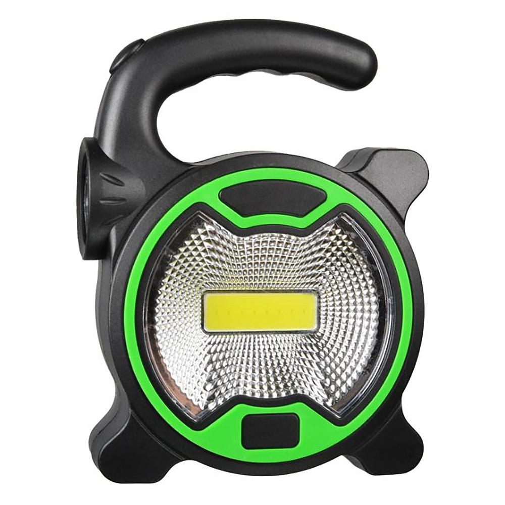 OUMERY Portable Work Lamp LED Lantern Waterproof Emergency Spotlight Rechargeable Floodlight for Outdoor Hiking Camping,Green