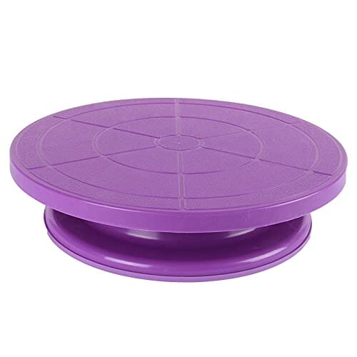 Cake Decorating Stand/Cake Turntable/Cake Stand - 28 cm, White, BPA Free Plastic, 360 Degree Rotating