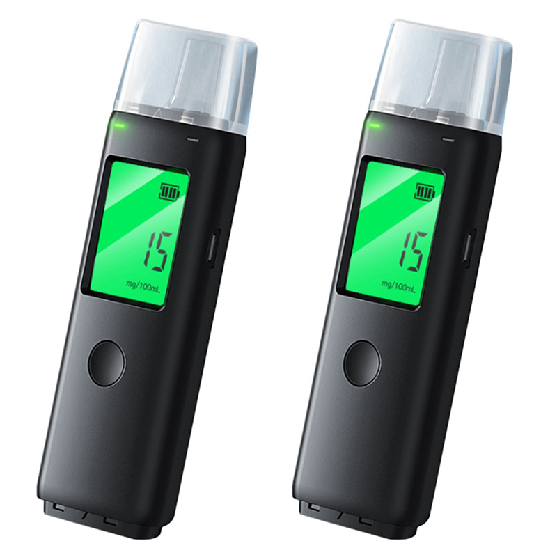 fasdaga 2X Rechargeable Breathalyzer Portable Breathalyzer Tester for Individuals and Homes Drunk Driving Insufflation Tester