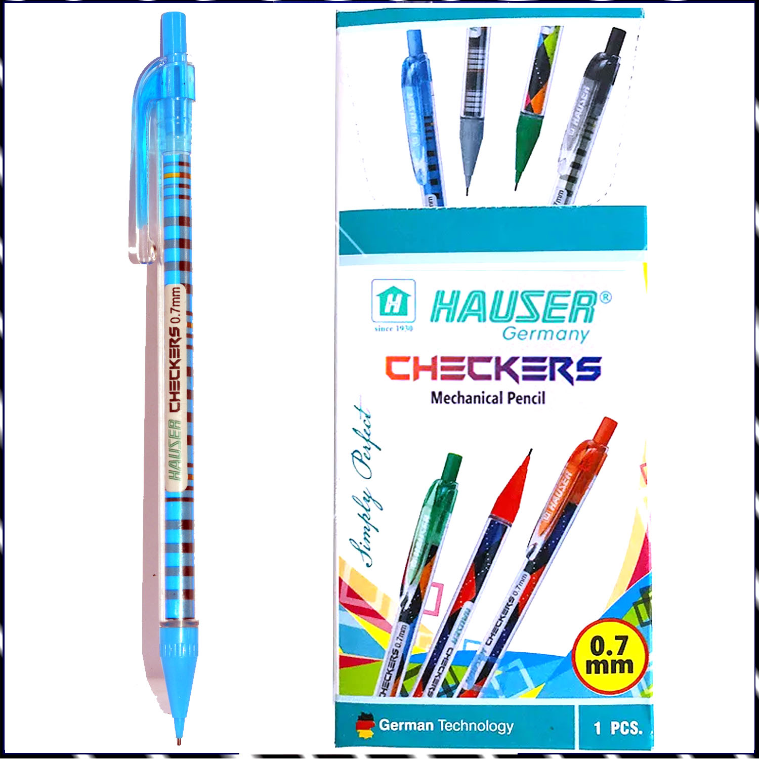 Mechanical Pencil Checkers Hauser ( Set of 1 Pcs )
