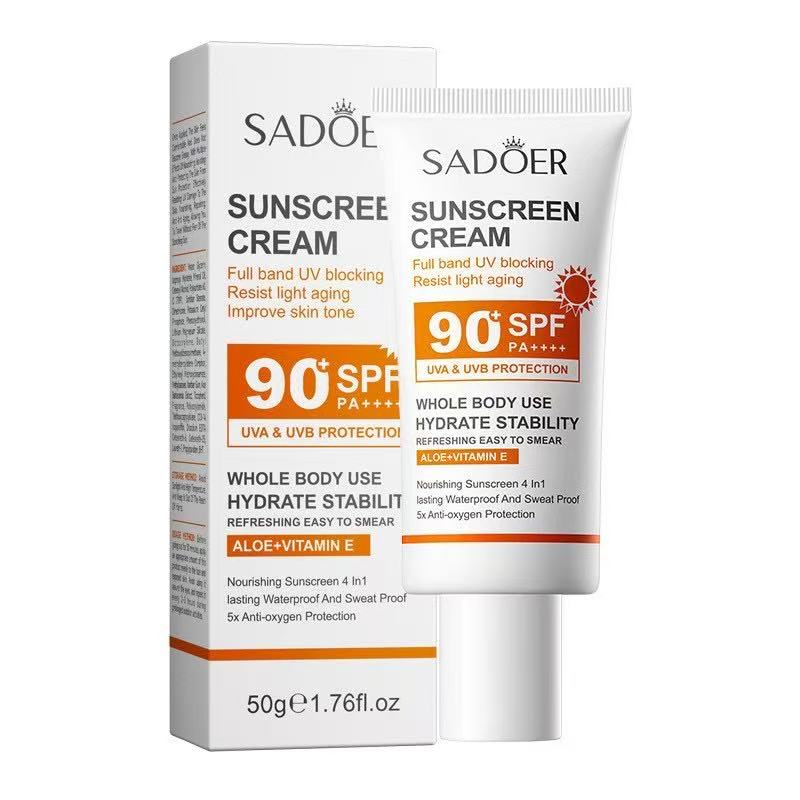 Sadoer Sunscreen 90+ SPF PA ++++ | Waterproof | Sweat Proof | 50g