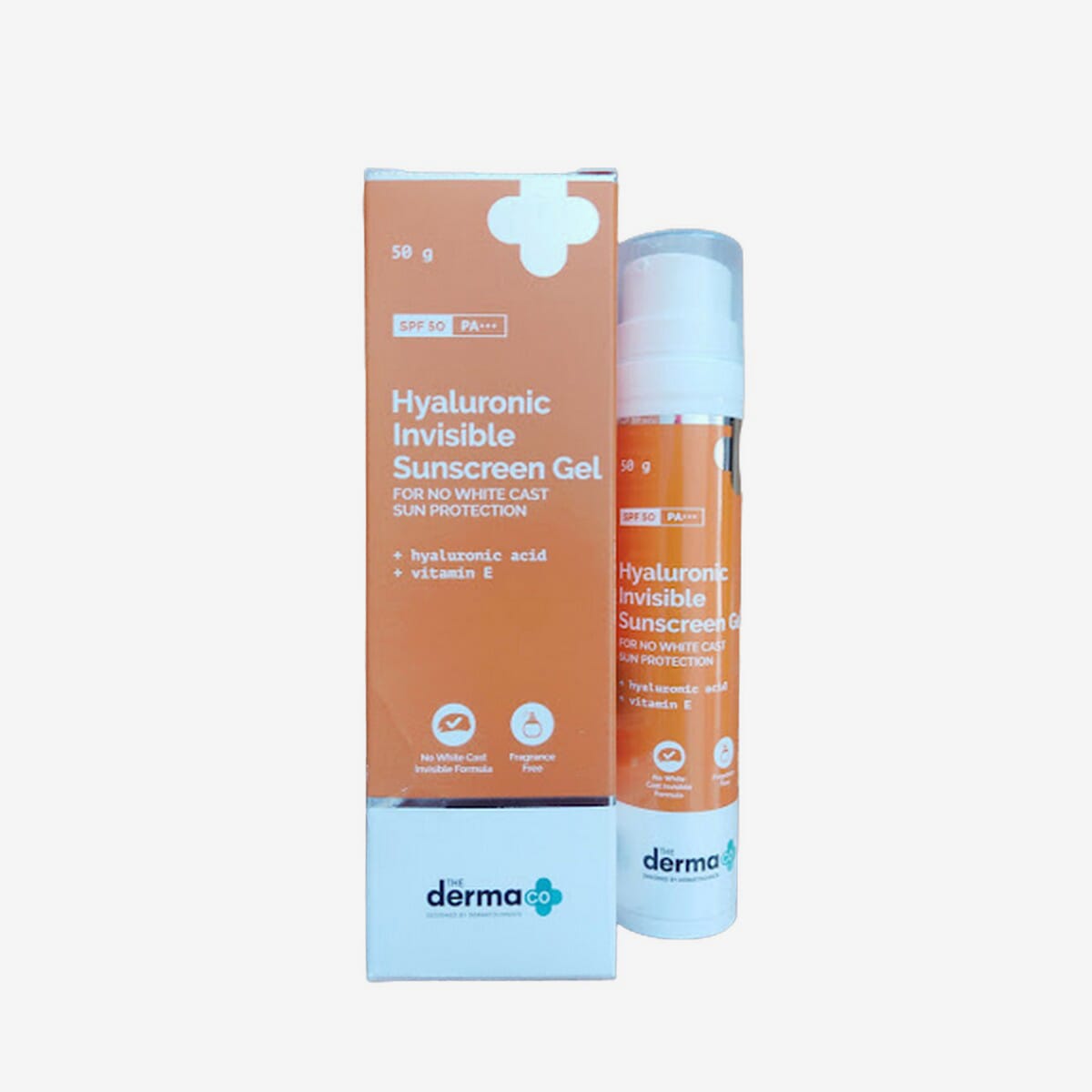 The Derma Co. Hyaluronic Invisible Sunscreen SPF 50 For No White Cast, 50gm