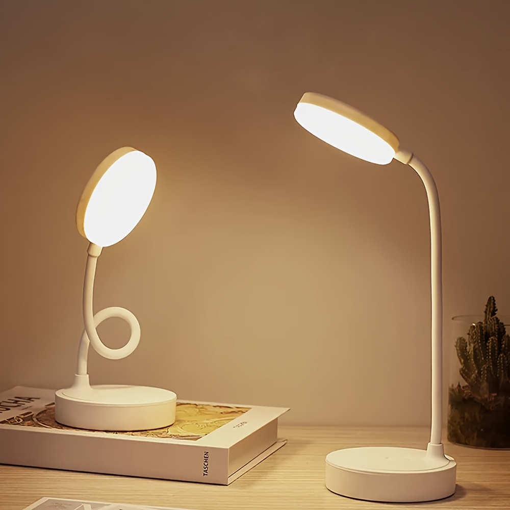 LED Desk Lamp Rechargeable Foldable Study Lamp | 3 Color Modes (White/Natural/Warm) | Touch Control | Eye Protection Reading Light | USB Charging | Portable Table Lamp