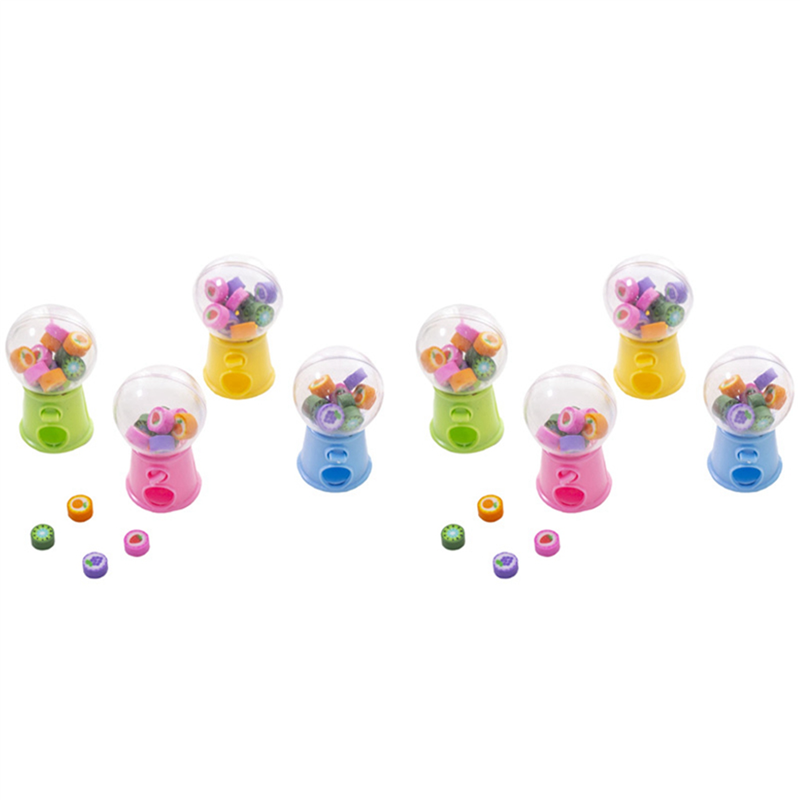 FORIDE 2X Mini Fruit Gashapon Eraser Machine Eraser Dispenser Kids Stationary School Supplies Children Gift