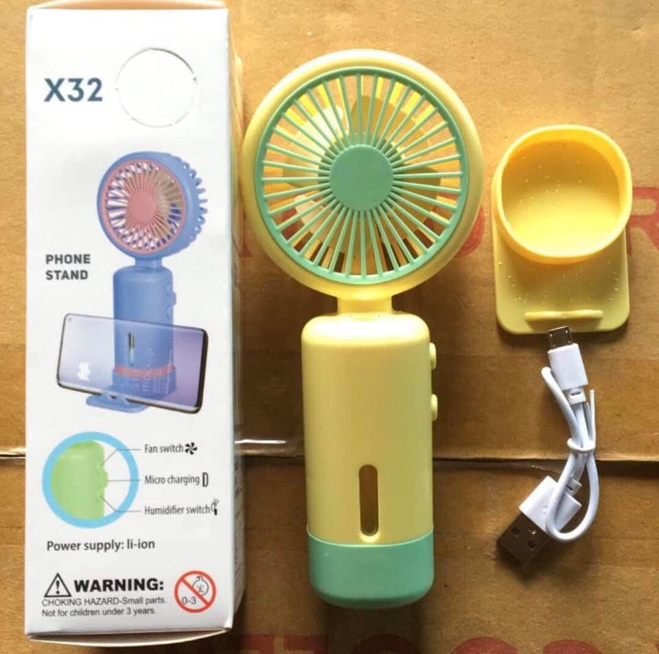 Mini Fan Portable Hand Fan,3 Speed And Rechargeable Battery
