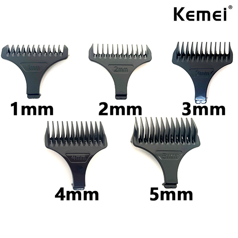 Kemei Hair Trimmer Limit Comb Universal Black Guards Hairdresser Hair Cutting Guide for KM-1931 KM-2299 1 2 3 4 5MM