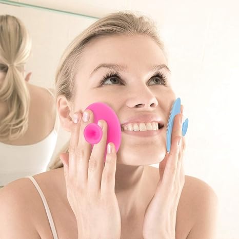 Soft Silicone Facial Cleansing Brush - Exfoliating, Blackhead Removal, and Massage Face Scrubber (1 Piece)