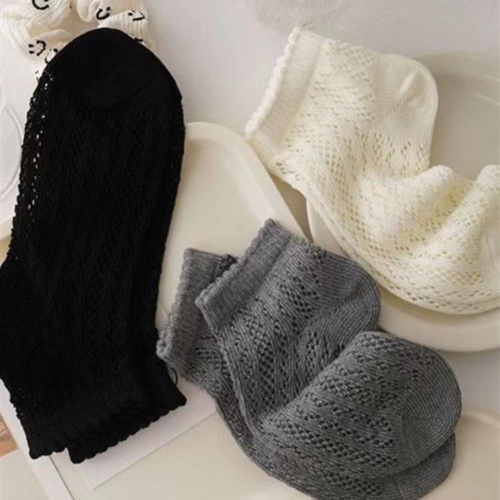 1 pair New Summer Thin Section Socks Fashion Breathable Short Tube Socks Ankle Sock Women Girl Shallow Mouth Socks