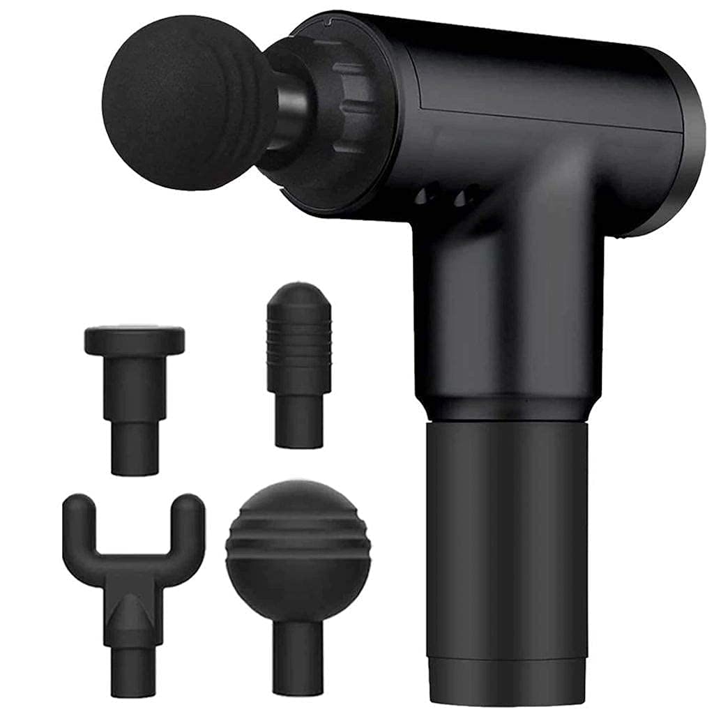 Bolt Cordless Battery Powered Deep Tissue Massage Gun With 4 Attachments