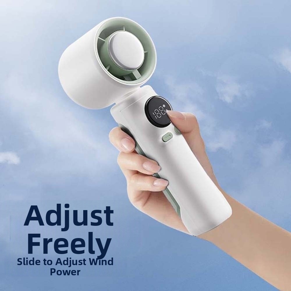 Summer Supplies High Speed Handheld Fan Rechargeable Large Wind Mini Fan Magnetic Digital Display Portable Outdoor Fan Camping