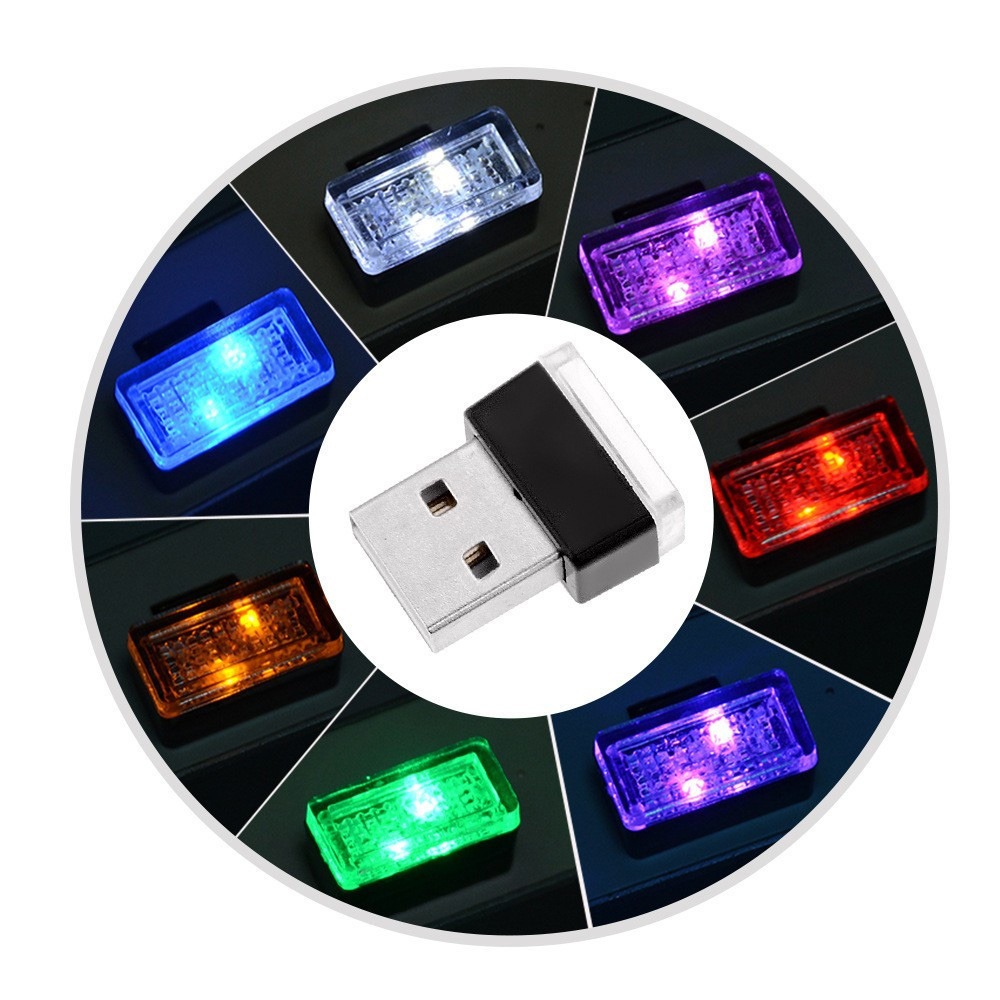 New Colorful Atmosphere Lamp Plug-in Portable Ambient Lamp Mini LED Car Light