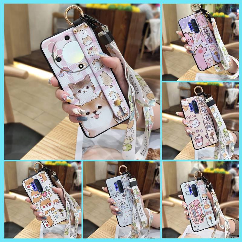 Kickstand Anti-dust Phone Case For Honor X9a 5G/Magic5 Lite Phone Holder Soft case Dirt-resistant Shockproof Lanyard