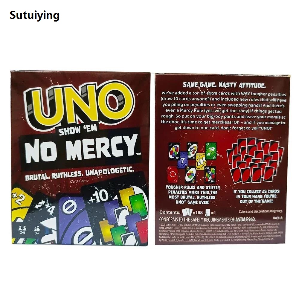 Sutuiying New 2025 Uno No mercy Game Board Games UNO Cards Toys Table High Quality Family Party Entertainment Children Birthday Christmas