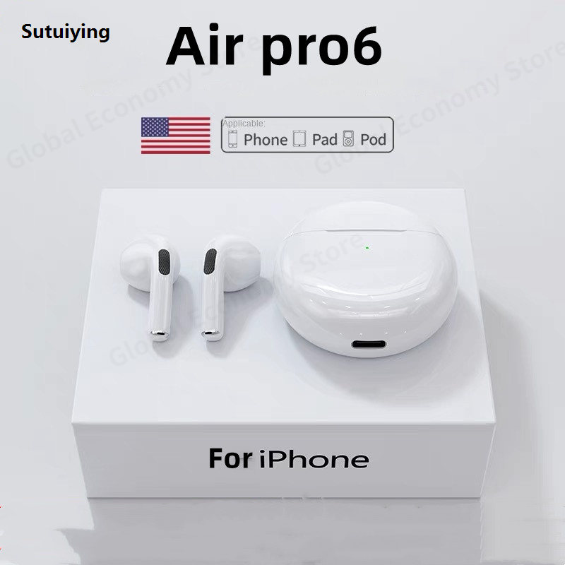 Sutuiying TWS Wireless Headphones Earphone Bluetooth 5.0 Pro4 Waterproof New style Headset with Mic for iPhone 16 15 Pro4 Xiaomi Earbuds