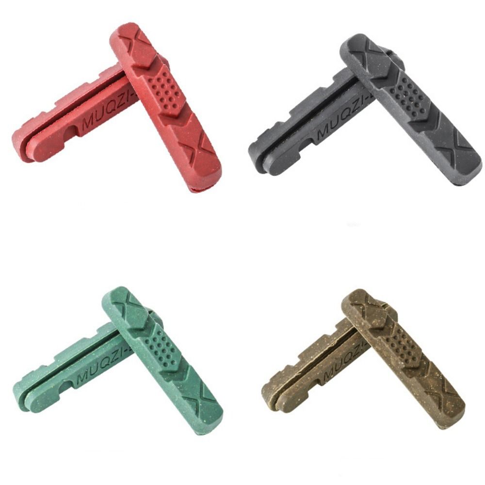 Pair C-Clip Brake Block Rubber Bicycle V-brake Pads Replaceable Caliper Brake Pads Bike Brake Blocks Lightweight Drawer Type Bicycle Brake Shoes Block MTB Fixed Gear