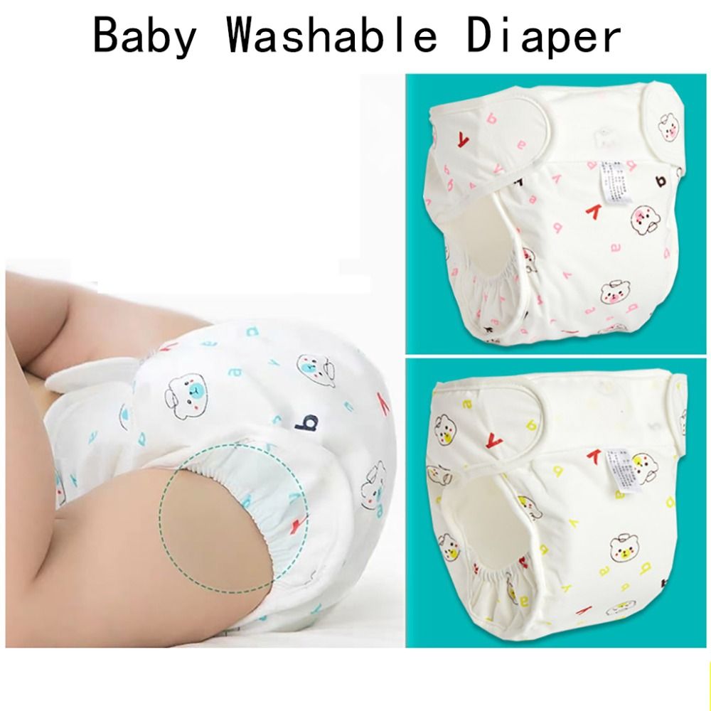 Necessory 0-12Months Baby Washable Diaper Adjustable 3-15kg Cloth Diapers Leakproof S M L Reusable Nappy Newborn Kids