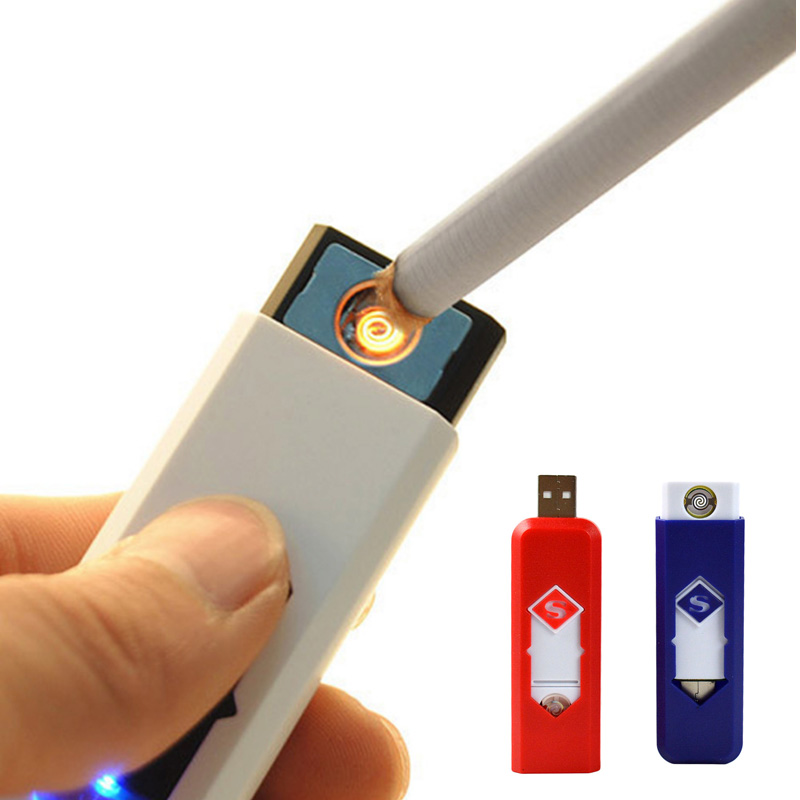 Environmental USB Smart Electronic Chargeable Lighter - Black