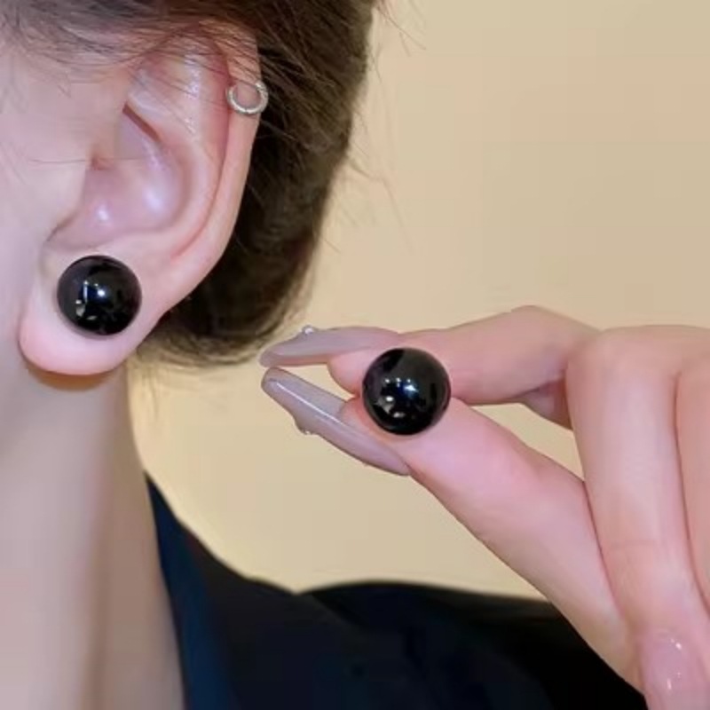 【Special offer】Square Earrings for Women Light Luxury Niche Design High-grade Black Earrings Earrings 2023 New Tanabata Gift