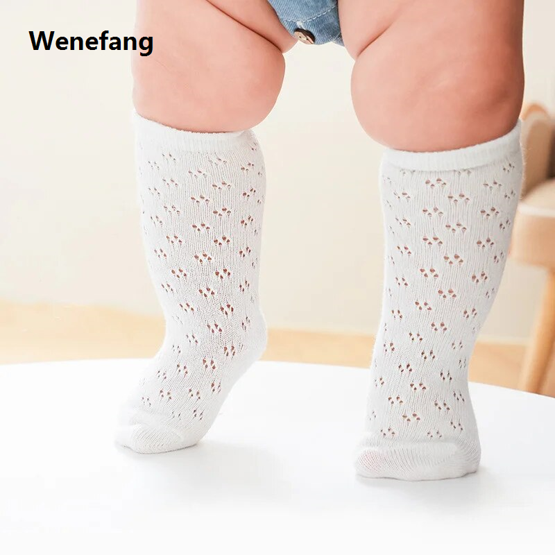 Wenefang 0-5Y Baby Socks For Girls Cotton Summer Mesh Thin Infant Soft Toddler Girls Sock Fashion Children's Princess Sock 2023 nerborn