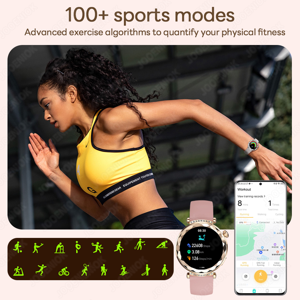 HOT 2025 New Smart Watch Women Gift AMOLED HD Screen Heart Rate Sport Fitness Waterproof Custom Dial BT Call Smartwatch For Xiaomi