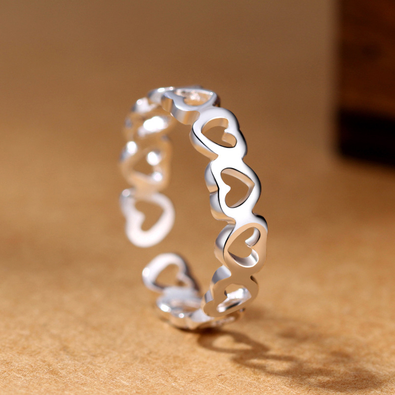 【Hot New Release】Three Colour Hollowed-out ‘8’ Shape Open Ring Design Cute Fashion Love Jewelry For Women Young Girl Child Gifts Adjustable