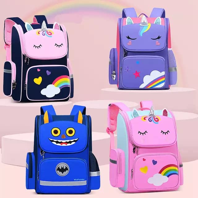 Children Kids Unicorn Backpack Shoulder Strap School Bag Rucksack up to class 6