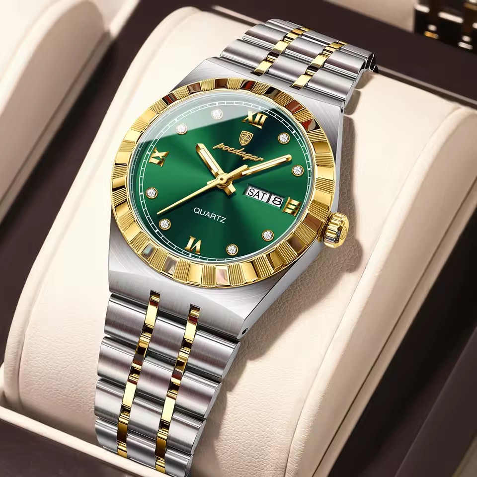 POEDAGAR brand new fashionable business luxury waterproof night light ultra-thin quartz women's watch