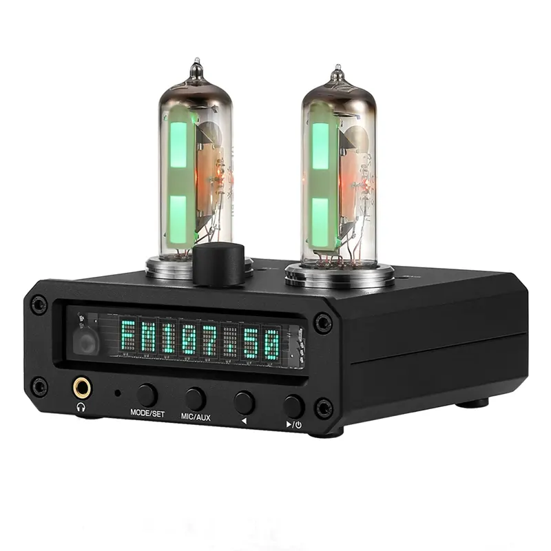 FM Radio VFD Clock Featuring Sound Level Indicator P2-FM Magic 6E2 Preamp Stereo Headphone Amp